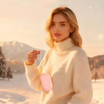 2pcs Magnetic Rechargeable Hand Warmer, Ultra-Thin Electric Pocket Warmer, Portable Wallet-Sized Hand Warmer For Men And Women