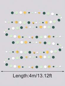 13 قدم من الزينة الحلزونية الخضراء والذهبية، بانر معلق مزين بنقاط بولكا لامعة خضراء لحفلات الخطوبة والعروس، ديكورات أعياد القديس باتريك، مناسبة للزفاف والذكرى السنوية وعيد الميلاد وعيد القديس باتريك وحفلات عيد الحب - متعدد الألوان - مشاهدة 3