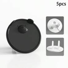 5pcs Child Safety Electrical Outlet Covers, European 2-Hole Design, Sturdy Non-Detachable, Anti-Accidental Touch, Easy Operation, Fit Power Sockets, Home/Nursery/Dorm/Office Safety