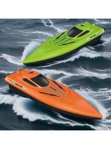 1pc Remote Control Speedboat Toy, Water Toy For Bath, Outdoor Sports Interactive Game Electronic Toy, Spiral Propulsion, Suitable For Boys And Girls, Birthday, Christmas, Halloween Gift