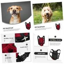 Mochila De Pet Chest Pack y Transpirable para Bolso De Hombro para y Gatos Rojo - Rojo - Ver 1