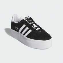 Adidas 【隐藏式增高】阿迪达斯女士 Gazelle 运动鞋，厚底休闲鞋，轻便缓震，多功能通勤鞋，带增高功能 - 黑色 - 查看 2