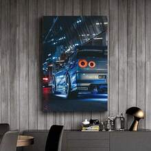 1pc Canvas Print Of "Tokyo," A Wall Art Poster, Suitable For Living Rooms, Bedrooms, Bars, Hallways, Etc. A Perfect Gift, Wall Art, Wall Decoration, Frameless. - Multicolor - View 4