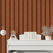 Adhesive Wallpaper With Ribbed Wood Pattern, Honey Oak Finish, Thick Strips - Multicolored 14 - View 18