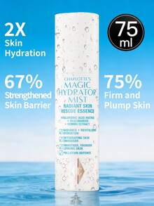 Charlotte Tilbury Charlotte's Magic 保濕噴霧 75ml 1瓶，含玻尿酸網狀科技與昆布萃取，菸鹼醯胺亮采清爽細霧，適用於護膚準備與妝容喚醒，適合所有膚質，旅行尺寸臉部精華噴霧 - 魔法保濕噴霧75ml - 查看 5