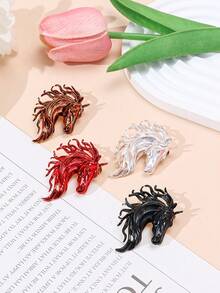 1pc New Zodiac Alloy Horse Brooch, Unique Animal Themed Fashion Accessory - Horse - View 6