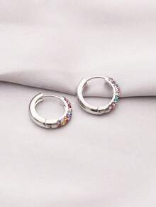 Colorful Diamond European And American Style Geometric Earrings, Niche Fashion Luxury High-End Elegant Earrings, Earrings Accessories