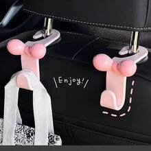 Dopamine Bow Tie Car Hook For Vehicles, Interior Storage, Pink Car Accessories, Car Storage Bag, Rear Seat Hook For Cars, Interior Storage.
