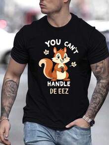 Camiseta De Manga Corta Con PatróN De Moda Para Hombres De Verano - Gris - Ver 15