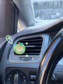 Cartoon Fruit Car Air Freshener Clip, Creative Apple Shaped Car Air Vent Fragrance Clip, Car Accessories Decoration-DFGF - Red - 查看 5