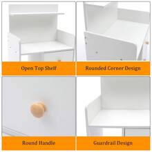 LYNICESHOP 23.6 Inch Small Nightstand With 2 Drawer And Open Shelf,Multipurpose Bedside Table,Short Side Table For Low Bed,Living Room Bedroom,White Holiday Gift (US Stock) Faster Delivery - 預設 - 查看 7