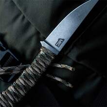 MKC Nylon Rope Mini Fixed Blade Knife 440C Blade With Kydex Sheath Fishing Cutting Outdoor Camping Tools - 黃色 - 查看 9