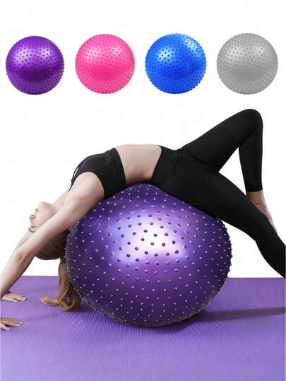 1 bola de ioga de 65 cm/75 cm/85 cm com saliências de massagem, bola sensorial interativa espessa e resistente a estouros, bola de fitness inflável, adequada para esportes, ioga e lazer ao ar livre.