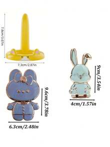 2pcs Cartoon Rabbit Adjustable Desk Phone/Tablet Stand, Extendable Desktop Holder For Home, Bedroom, Living Room