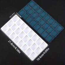 1pc 24-Slot Jewelry Tray Palette, Leak-Proof With Soft Rubber Cover, Portable Watercolor Painting Palette - Multicolor - View 2