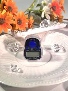 LED Display Finger Counter With Night Light Indicator, 100 Count Reminder, 3 Buttons For Counting, Reset, Backlight Display, 0-99999, Suitable For Prayer Counting, Knitting Counting, Exercise Counting And More