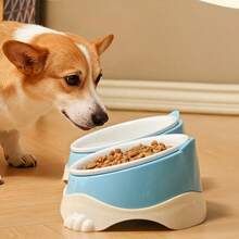 2-in-1 Futter- und Wassernäpfe für Haustiere, keramischer Anti-Verschütt-Futternapf und Trinknäpfe für Katzen - 150 ml - Übersicht 2