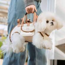 Snuggle Sling Dog, Dog Full Body Lift Harness Small Dogs, Hands Shoulder Yorkie, Adjustable Pet Backpack, Dogs Full Body Lift Carry Harness Pet Support Brown, - Marrón + M - Ver 6
