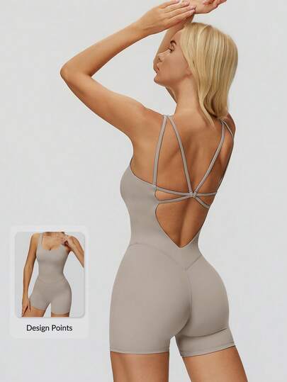 MASKERT Comfortable And Stylish One-Piece Clothing For Women, High Elasticity And Breathable, Suitable For Fitness, Yoga, And Daily Wear, Slim-Fitting One-Piece Suit Summer