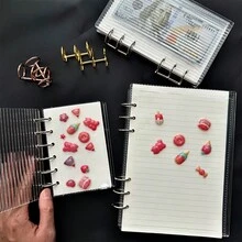 A5/A6/A7 Acrylic Striped Transparent Loose-Leaf Binder - Multicolor - View 5