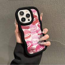 Funda protectora de teléfono con Fundas Para Celular Estampado Besos Colores Vivos regalo de moda minimalista interesante para hombres y mujeres, adecuado para  16/15/15Pro/15ProMax/14/13/12/11/XsMAX,  17,  Max Series, A14/A15/S23 Ultra/A50/A12/A32/A52/A72/A51/A21S/A13/A14/S22 Ultra/S23/A33/A53/S20 FE diseño creativo y de moda para hombres y mujeres - Negro* - Ver 4