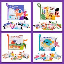 4 Themes Montessori Sensory Touch Fabric Books, Interactive Early Education Plush Toys, Suitable For 0-12 Months Newborns - Multicolor - View 5
