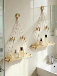 Bộ 1/2 kệ treo tường bằng hạt gỗ đan, kệ treo tường bằng dây thừng gỗ sáng màu, kệ treo cây phong cách Boho Farmhouse, thích hợp cho tường phòng khách, phòng ngủ, kệ trang trí treo dây thừng thời trang, kệ lưu trữ treo tường phong cách Bohemian hiện đại, kệ treo tường đa chức năng bằng hạt gỗ đan, kệ treo tường tối giản thanh lịch, kệ trưng bày trang trí nhà cửa thời trang, thích hợp cho tường phòng tắm, nhà bếp, phòng ngủ hoặc phòng khách. - Nhiều màu - Xem 3