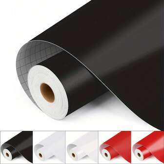 12" X 20FT Permanent Vinyl, Black/White/Red Glossy Adhesive Vinyl Roll, Adhesive Vinyl For Furniture, Adhesive Vinyl Wallpaper, Adhesive Vinyl Permanent, Permanent Vinyl Roll, Permanent Vinyl Adhesive, Permanent Vinyl Sticker For All Cutting Machine Craft Cutter, Indoor And Outdoor Waterproof Decor, DIY Mug, Wall Sticker, Car Decals, Sign, Label