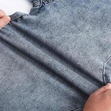 THUNDER Womens High Waisted Wide Leg Jeans Stretchy Distressed Pants - Acid Wash - View 3