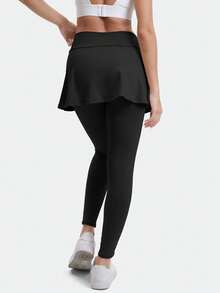 4 Pack Women's Skorts Suitable For Yoga & Tennis Skirted Yoga Pants With High Waisted Seamless For Women Butt Lifting Sports Shorts For Yoga Running Gym Active Lifestyle - 彩色 - 查看 3