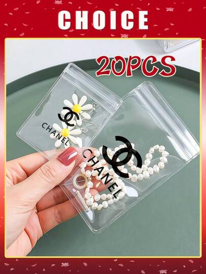 20/10pcs Travel Jewelry Bags, Jewelry Storage Pouches, Transparent Jewelry Organizer Bags For Rings, Earrings, Necklaces, Bracelets, Soft As Jelly, Non-Yellowing, Odorless
