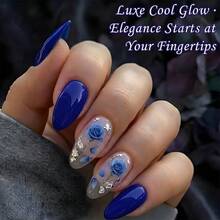 Classic Royal Blue Gel Nail Polish 7.5ml - Deep Navy Soak Off UV/LED Gel Varnish, High Gloss & Matte Finish For Winter Nail Art (No.048) - 藏蓝色 - 查看 6