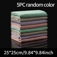 Bộ 5/10 khăn lau đa năng ngẫu nhiên, khăn lau kính họa tiết vảy cá, thấm hút nước mạnh, không rụng lông, không để lại vết nước, khăn lau bát đĩa nhà bếp, khăn lau gương chiếu hậu ô tô, khăn rửa xe, khăn lau gương phòng tắm. - cái khăn lau - Xem 12