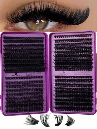 621pcs Synthetic Eyelash Set, D-Curl, Includes 10D+20D+30D+40D/50D+60D+80D+100D/80D+100D+120D+150D - Handmade, High Quality D-Curl, Natural Curl, Customizable Eyelash Set - Reusable, Lightweight And Easy To Use, Eyelash Extension, Natural Lashes, Plus Size Eyelash Extension, Eyelash Set