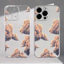 Funda para teléfono: Patrón de Nube Transparente de Corte Preciso, Cubierta Protectora Suave Anticaídas para iPhone 17/16/15/14/13/12/11/Plus/Pro Max Max Series, Diseño Elegante y Creativo, Protección Completa de Alta Calidad, Unisex - Color mezclado 1-1032 - Ver 3