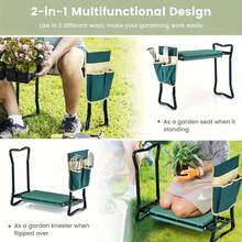 Garden Kneeler And Seat Heavy Duty, Upgraded Widened And Thickened Gardening Stools For Seniors, Foldable Gardening Bench Ergonomic Design, Effective Relief Of Knee And Back Pain, Gift For Gardeners - Green - View 5