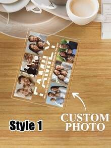 Custom Acrylic Photo Display Board, 1 Personalized Acrylic Photo And Text Plaque - Custom Family Or Couple Gift For Valentine'S Day, Mother'S Day, Birthday, Anniversary, Graduation, Father'S Day - Classic Desktop Home Decor, No Power Required, Valentine'S Day Decoration, Touching Memories - Multicolor - View 10