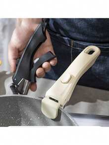 1pc Thick Universal Pot Handle Gripper - Heat Resistant Detachable Kitchen & Outdoor Cooking Pot Holder, Ergonomic Handle, Easy Install/Remove Lever Mechanism, Fits Most Indoor/Outdoor Cooking Pots; Heat Insulation & Non-Slip Design - Multicolor - View 10