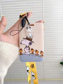 SNOOPY 1件装史努比卡通旅行系列证件卡挂绳套装，适用于学生餐卡、门禁卡、公交卡、包包配件，也是生日礼物、节日礼物、学习用品和返校礼物的绝佳选择（休闲风格） - 彩色 - 查看 3