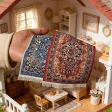 1/2/3pcs Multi-Color Mini Carpet Model, Multi-Style Rectangular Nylon Woven (With Tassel Design) Model House Decoration - Multiple Colors Available, Suitable For Dollhouse And Miniature DIY Projects - Multicolor - View 17