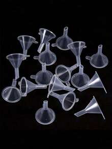 20pcs Mini Plastic Funnel Set, Transparent Plastic Mini Funnels, Mini Funnels, Filling Funnels, Plastic Funnels, Mini Funnels, Cosmetic Filling Funnels, Perfume Samplers, Perfume Sample Dividers, Pump Dispensers, Easy-To-Use Travel Dividers, Suitable For Lab Bottles, Essential Oils, Perfumes, Spices, Sand, Paints And Powders - Essential Tools For Precise Measurement And Transfer, Perfumes, Essential Oils And Crafts | Clear Liquid Filling Tools - Multicolor - View 4