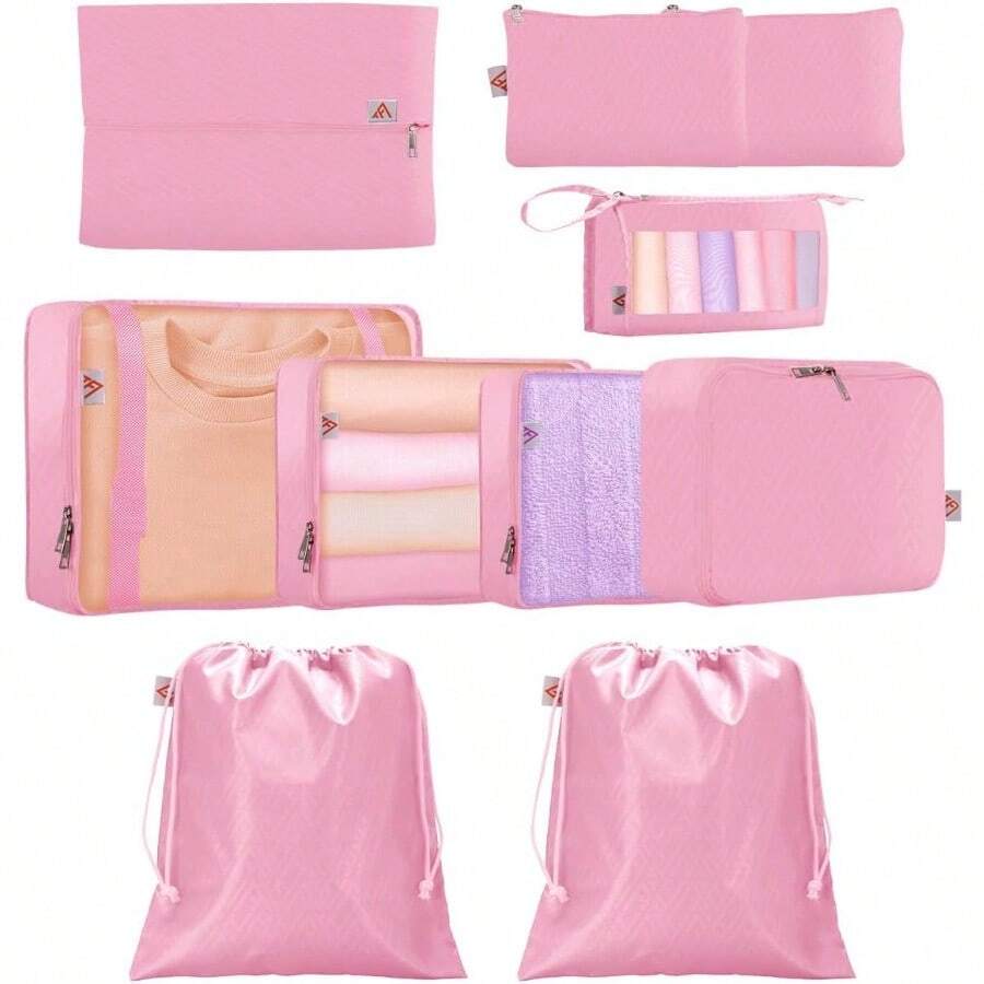 Organizadores de viaje para maletas *PAQ 10 PIEZAS* bolsas organizadoras paquete esenciales para viaje Travel organizer Armored Travel Organizadores - Paq10 - Agata - OrganizadoresPaq10Agata - Ver 1