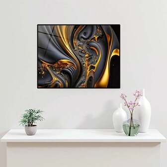 1 st abstrakt konstlandskap diamantmålning, helrund diamant handgjord hantverk, heminredning present