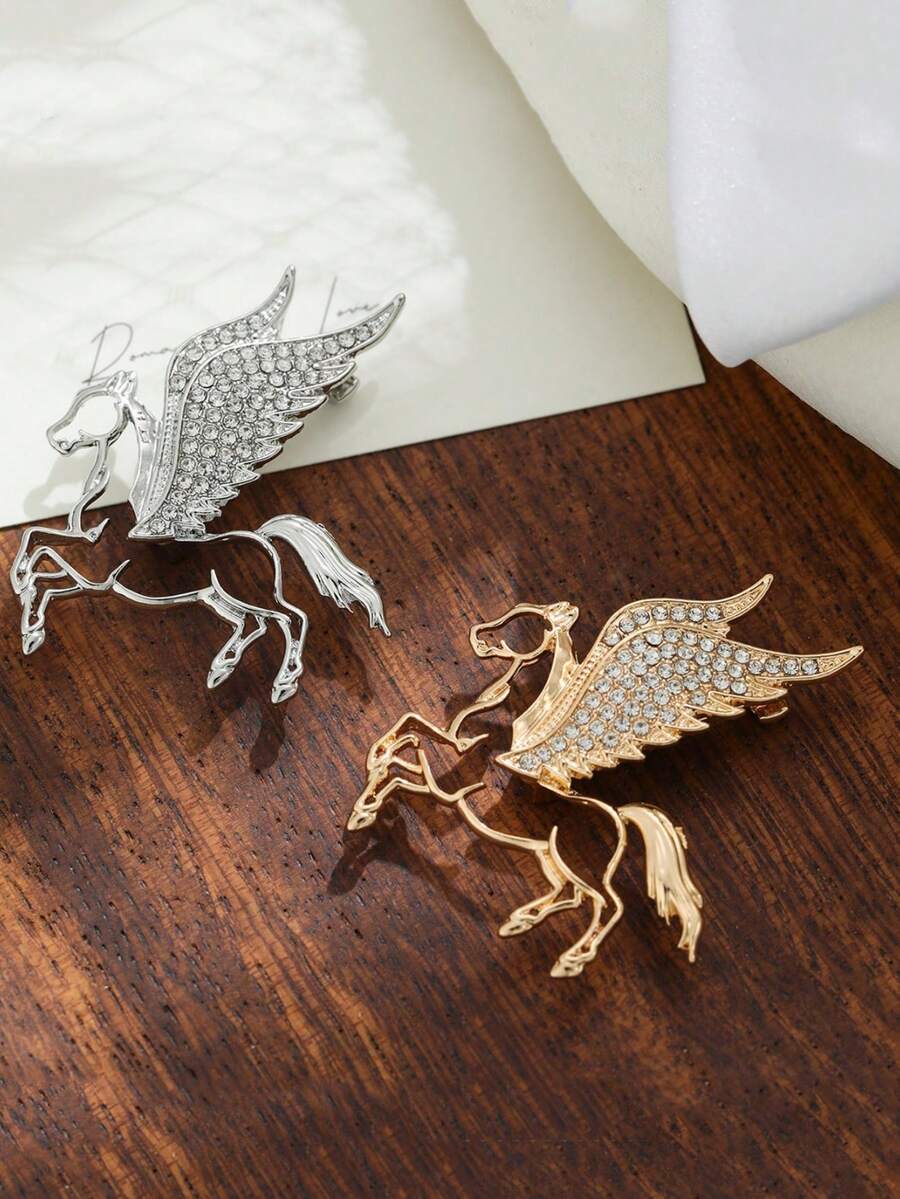 1枚精美胸针，高端合金翻领别针，时尚配饰，生肖礼物 - 小飛馬 - 查看 1