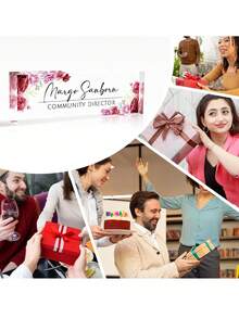 1个个性化亚克力定制办公桌铭牌，可定制文字，20种款式，个性化办公桌铭牌，定制办公桌铭牌，亚克力办公桌配件，个性化办公礼品，送给同事、老师，员工感谢礼品 - 彩色 - 查看 4