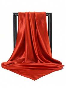 1件装女士纯色缎面大方巾/头巾,头巾配饰,光滑柔软的缎面披肩/围巾,经典百搭设计,适合日常佩戴,也可作为连衣裙围巾。 - A - 查看 34