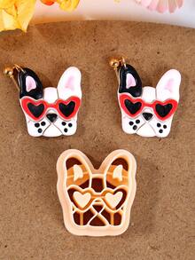 Cortador de arcilla de polímero para el Día de San Valentín para hacer joyas, herramienta de arcilla para pendientes de amor. Cortador de arcilla con colgante de perro lindo, juego de manualidades y fabricación de joyas - Cortador de arcilla - Ver 14