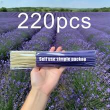 25/110/220/330 Stücke Natürliche Bambus Holzkohle Räucherstäbchen, Lavendel Duft | Langanhaltende Aromatherapie, geeignet für Yoga, Meditation, Zuhause und Büro | Feiertagskombi für Weihnachten, Halloween, Ostern, Erntedankfest und Chinesisches Neujahrsfest - Mit Lavendelduft angereichert / 22 cm - Übersicht 9