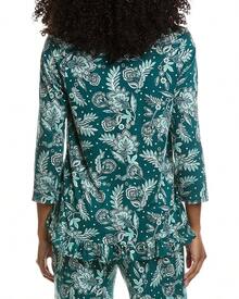 Ellen Tracy Pajama Top - Green - View 3