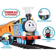 Friends - Juego de Tren de Juguete con Control Remoto, Locomotora, vagones de Tren y Pista con Sonidos autnticos de Tren, Luces y Efectos de Humo de de Agua para nios - Indicador O de batería - Ver 4